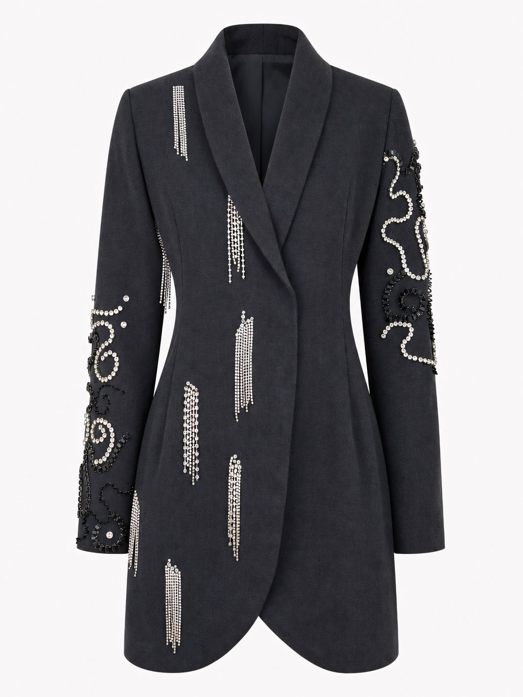 SoSaaVee Glam Up High blazer dress - ghost mannequin front view