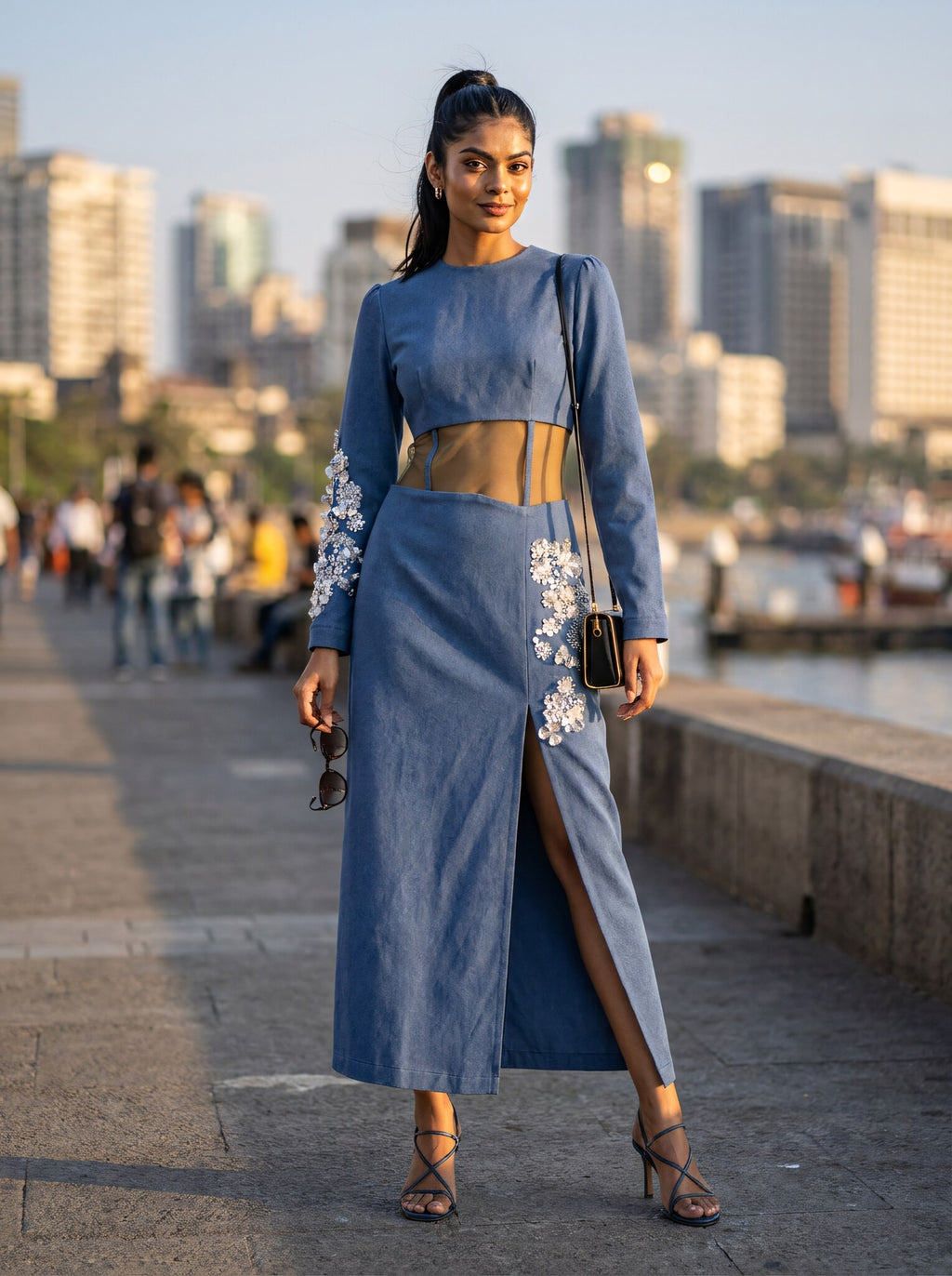 SoSaaVee Sunshine dress - model lifestyle Mumbai front view